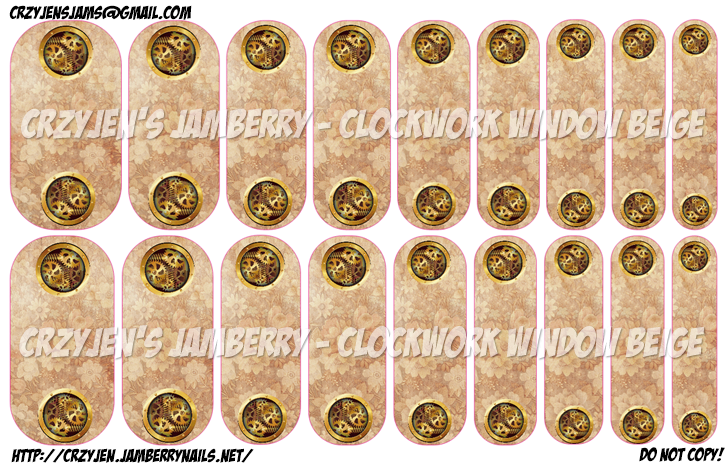 Clockwork Window - Beige Floral