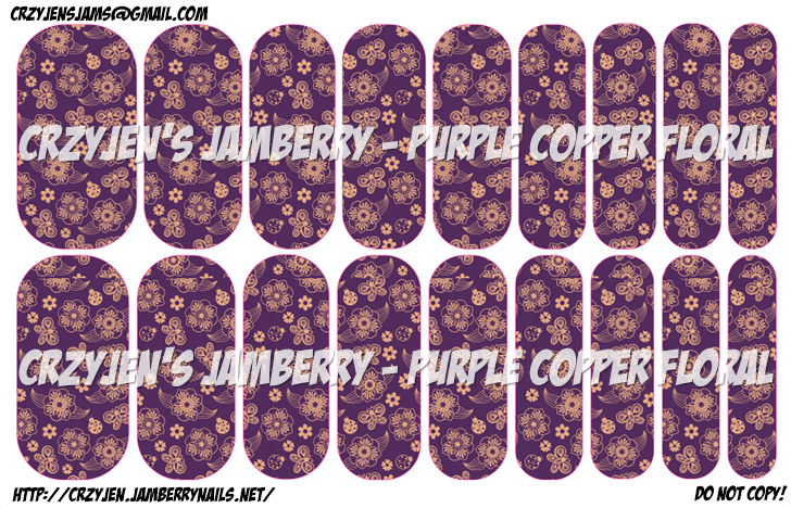 Purple Copper Floral